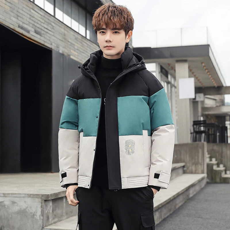 Casual 2022 Fashion Winter Duck Down Jackets For Mens Outwear Warm Parkas Hooded Short Puffer Coats Autumn Thick Tops Clothing