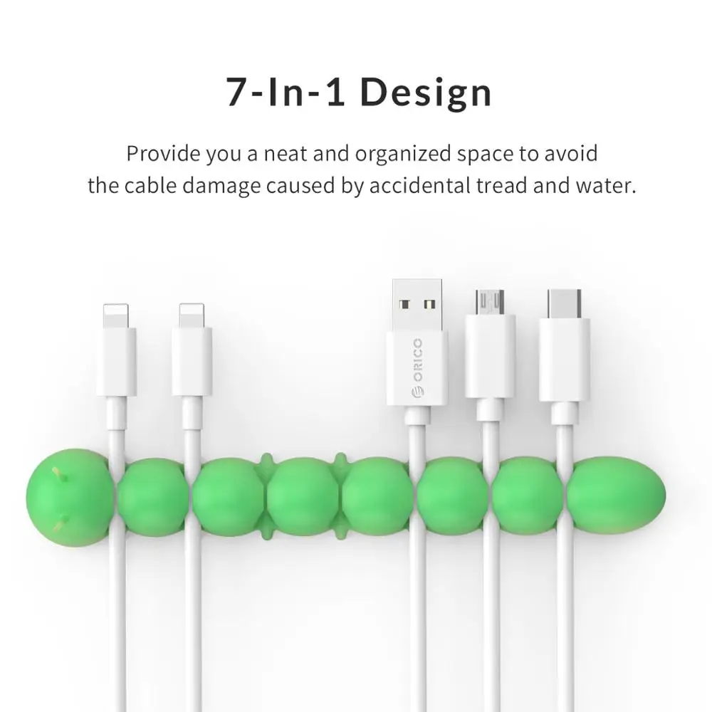 ORICO USB намотка кабеля в форме насекомого силиконовый Органайзер настольный