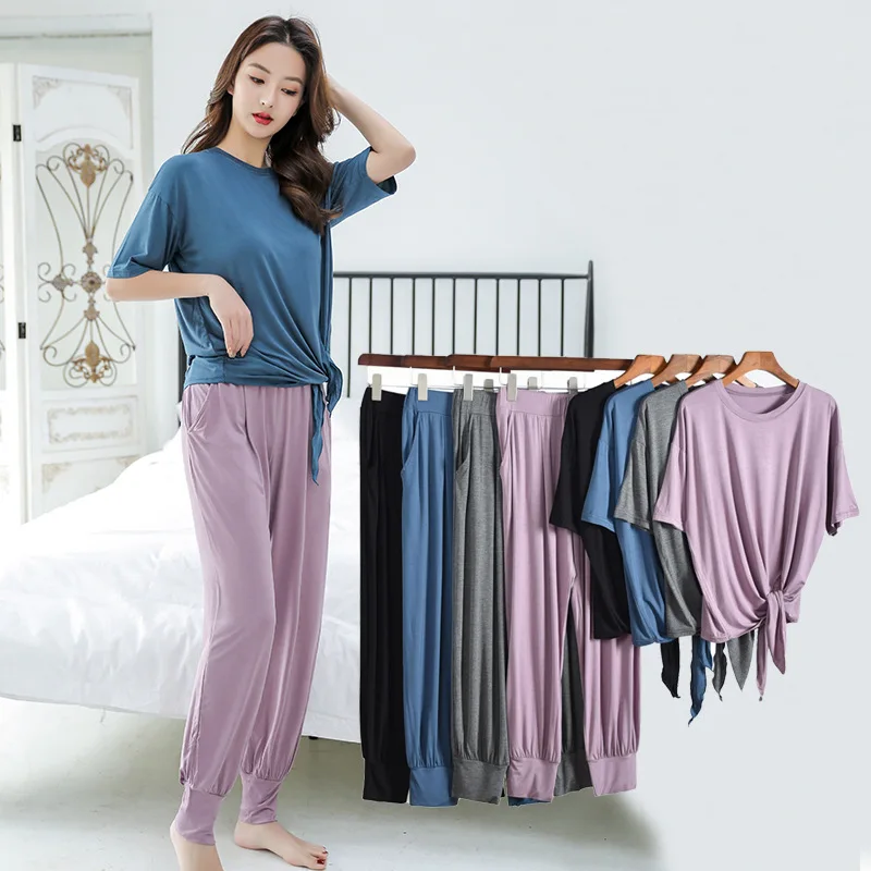 Пижама женская из вискозы двух предметов на весну и лето | Женская одежда