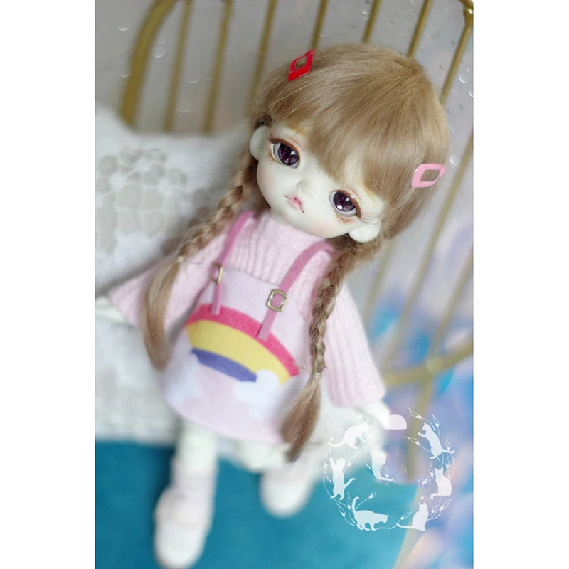 Кукла Bybrana BJD с париком 1/3 1/4 1/6 1/8 1/12 мохеровая редисовая красная оплетка|for dolls|1/4