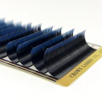 ombre black blue c d 0 10 0 07 7 15mm dual color two tone lash free shipping crownlash