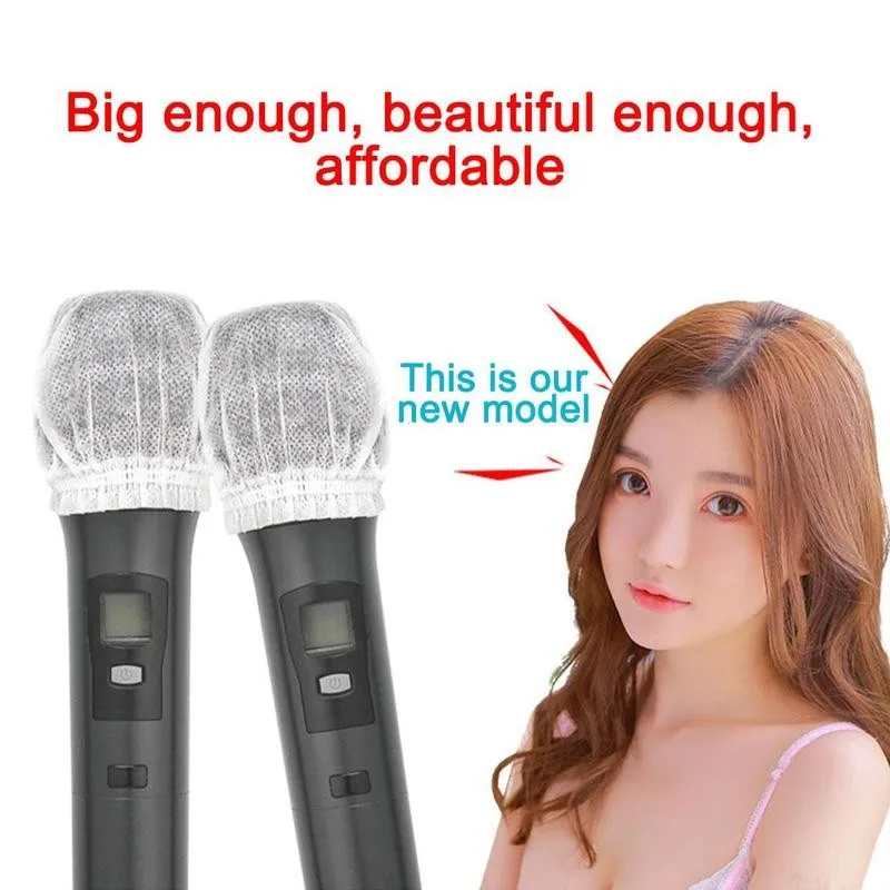 

1 Pairs Disposable Non-woven Microphone Cover Removal Windscreen For KTV Pad Karaoke Cap Supplies Protective Mic S1G0