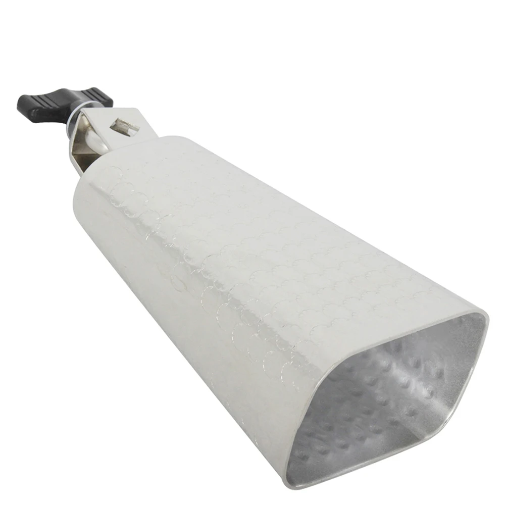 

Professional 6 Inch Cowbell Silver Steel Alloy Cow bell Cheering Singing Bell for Drum Set Kit Percussion Instrument Accessories