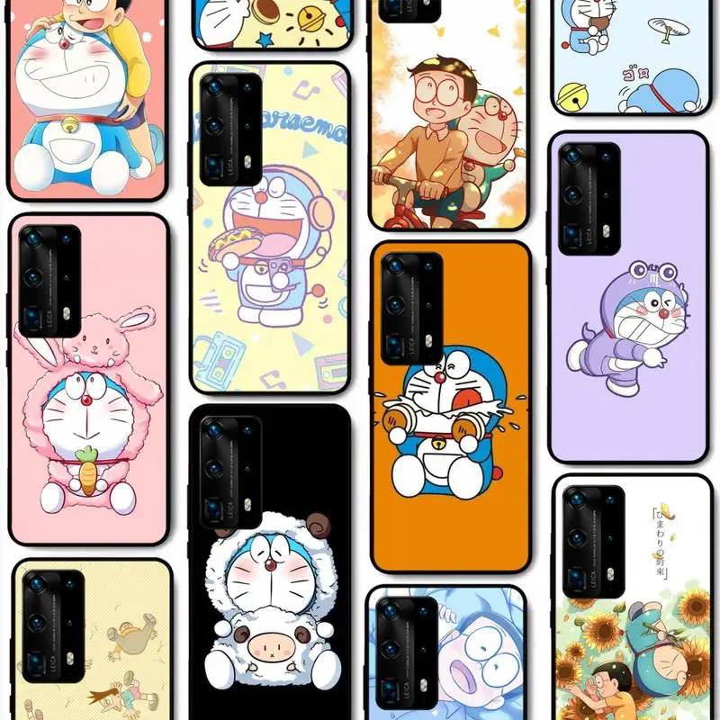 

Doraemon Phone Case For Huawei P40 P30 P20 Pro P10 Plus P9 P8 Lite P Smart Cover