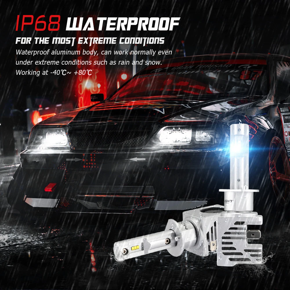 Novsight H7 H4 H3 H1 Светодиодные Автомобильные фары 6000K 10000lm Пара Автомобильные H11 9005 9006 HB2 Hi/lo луч авто фары лампы