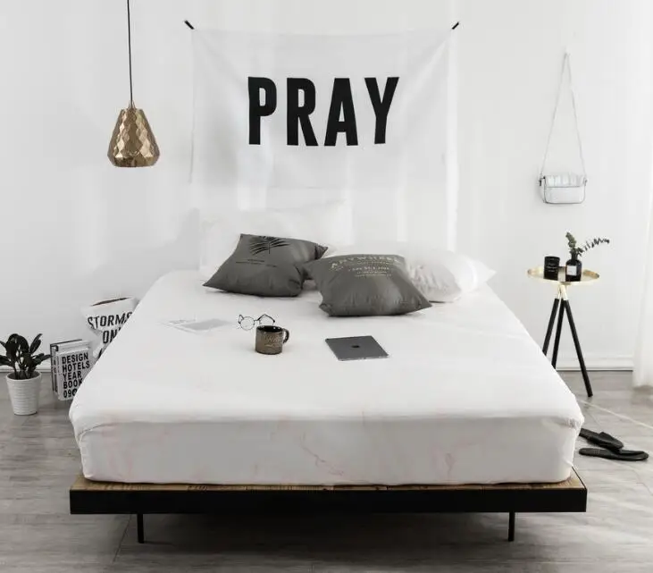 1 шт. мраморный дизайн наматрасник 100% хлопок простыня мягкая покрывало на кровать