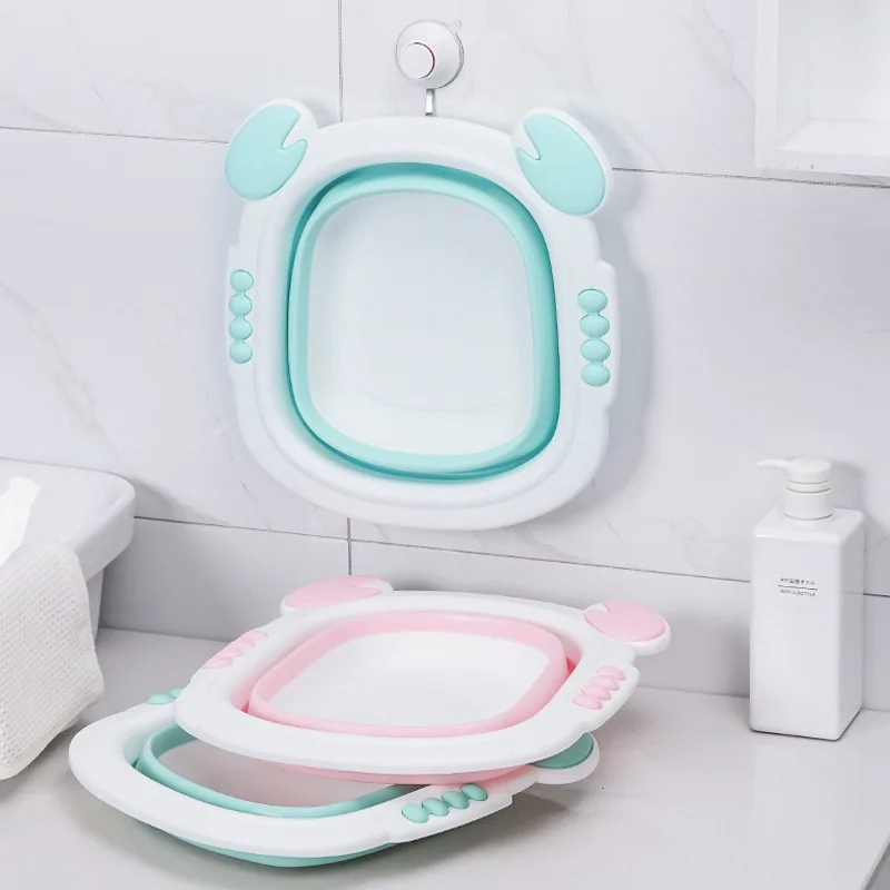 Мультфильм Портативный детская ванночка для мытья лица лоток ванной комнаты