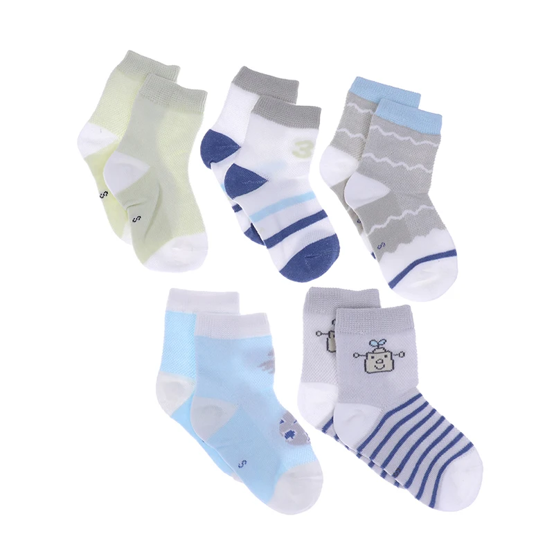 

5 Pairs Socks Set Baby Boy Girl Cotton Cartoon Candy Colors Socks NewBorn Infant Toddler Kids Soft Sock