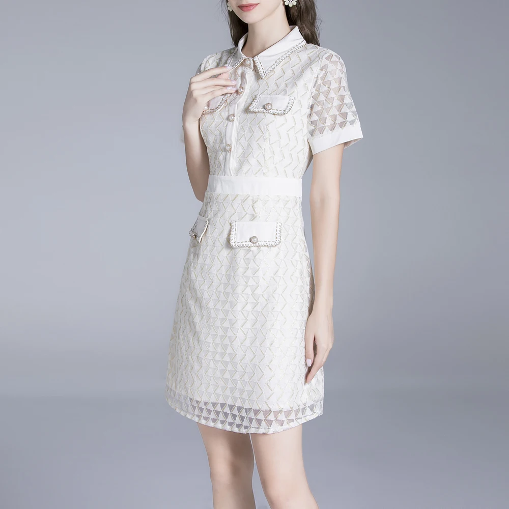 Женское платье с коротким рукавом винтажное элегантное платье-трапеция