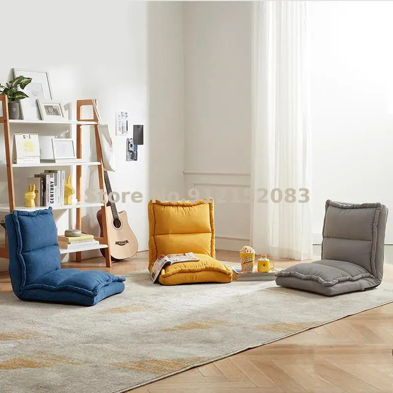 Бархатный льняной диван для спальни и балкона маленькой квартиры одиночный стул