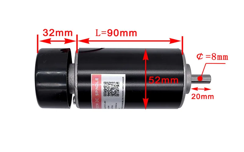 300 Вт мотор шпинделя DC12-48V 12000 об/мин шпиндель ЧПУ маршрутизатор для гравировального станка