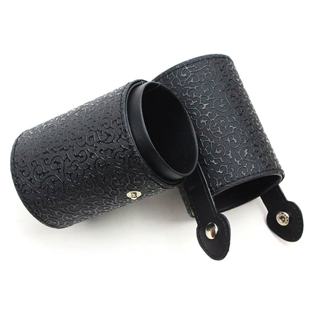 1Pcs Makeup brush Holder Fashion PU Convenient Portable Leather Cosmetic Brush Cup Pen Container Case Tube Storage Box#YL5