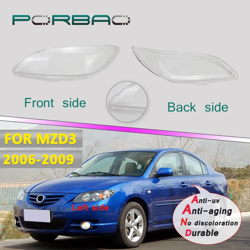 

Налобный фсветильник рь для автомобиля, налобный фонарь на 4 двери для Mazda 3, прозрачная накладка на передсветильник фару автомобиля, 2006, 2007, ...