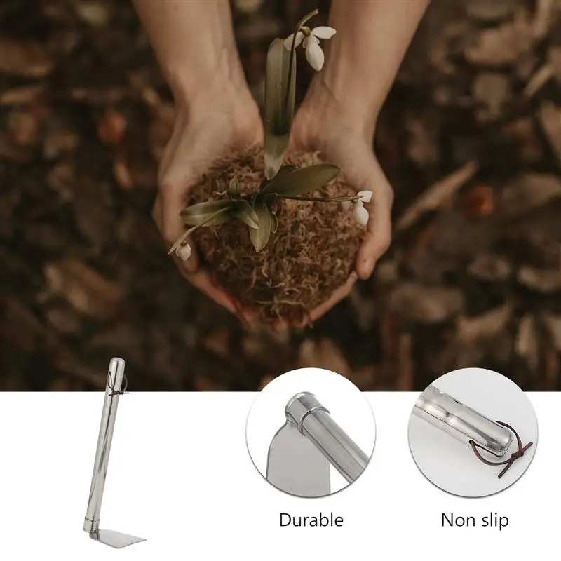 

1pc Garden Handheld Hoe Portable Practical Durable Stainless Steel Hoe Weeding Hoe