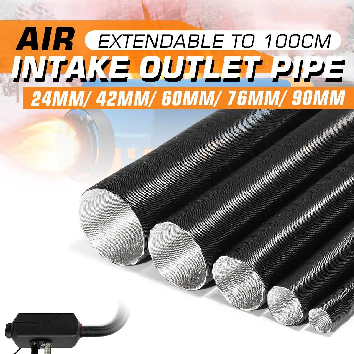 Автомобильный обогреватель воздуховодная труба 24/42/60/76/90 мм воздуха дизель