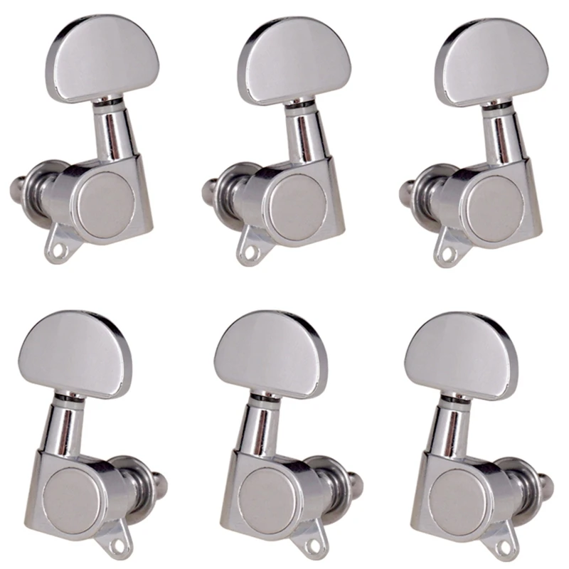 

6Pcs Totally Closed String Tuning Pegs Machine Heads Tuners 3L 3R for Electric Acoustic Guitar String Tuning Replacement