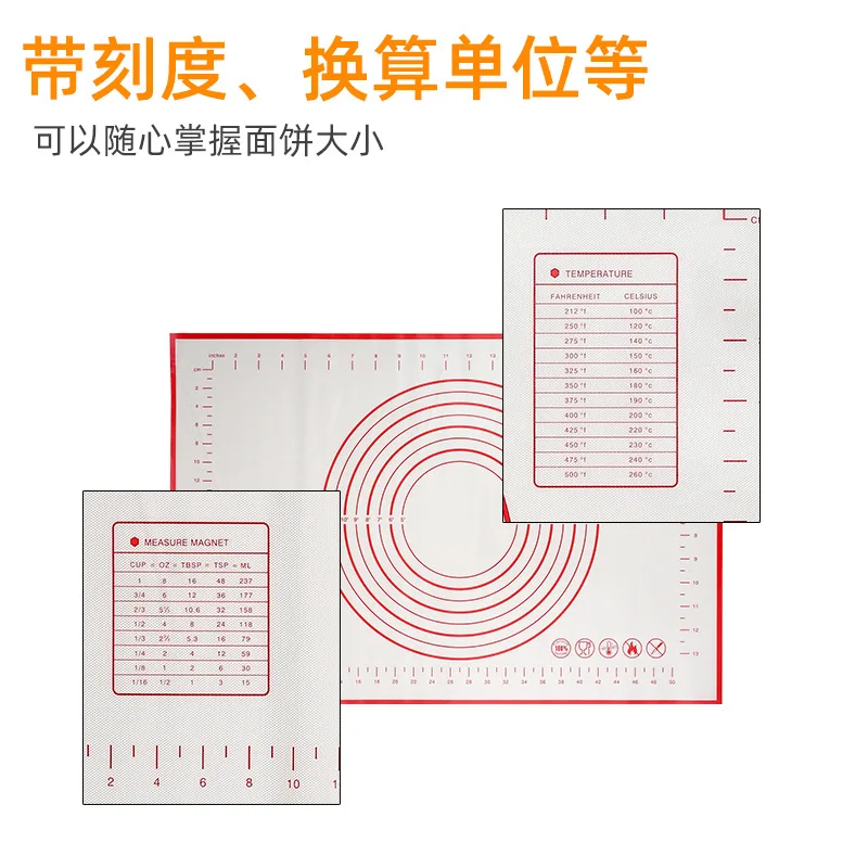 

Silicone Baking Mat Sheet Pizza Dough Non-Stick Rolling Kneading Pad Various sizes Board Kitchen Accessories Baking Tools Cakes