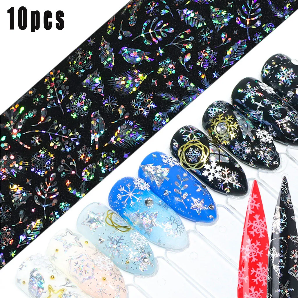 Клейкие наклейки для ногтей Рождество Новый год искусство Рождественская звезда