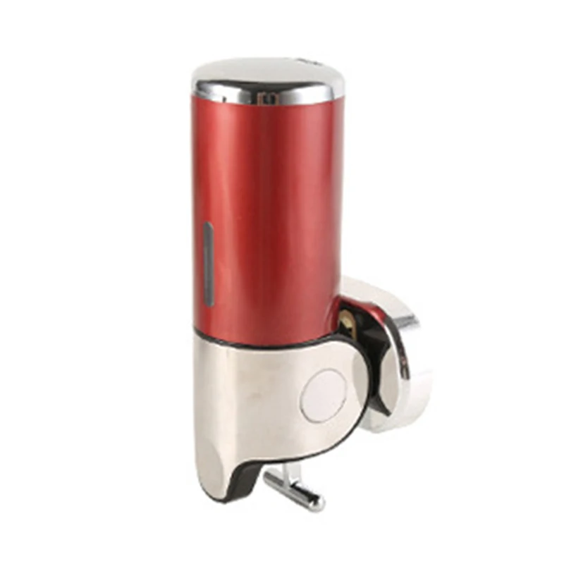 

500ML Bathroom Plastic Soap Dispenser Hotel Shower Gel Soap Boxstainless Steel Hand Soap Bottle Wall Mounted Bathroom Set