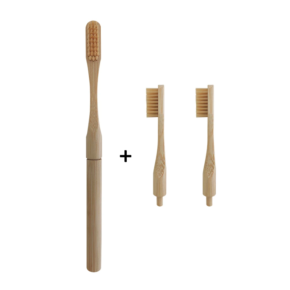 Сменные насадки для зубной щетки Oralb Бамбуковая щетка ручной работы с мягкой