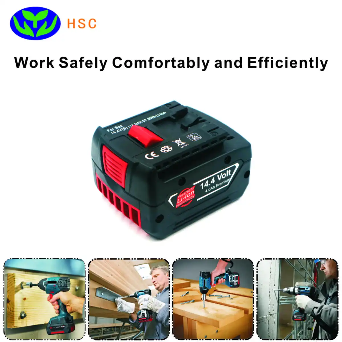 2 шт. 4.0AH 18650 Батарея пакет BOS14.4B литий 14 4 В Замена для Bosch V BAT607 BAT614 2607336078 |