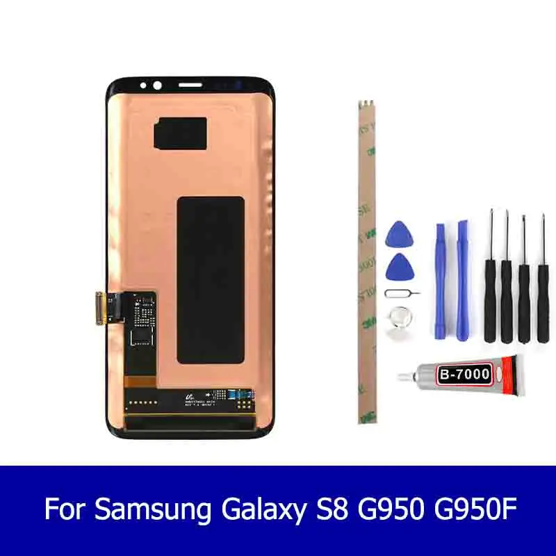 Супер Amoled для Samsung Galaxy S8 g950 G950F S8 Plus G955 G955F ЖК-дисплей сенсорный экран дигитайзер сборка
