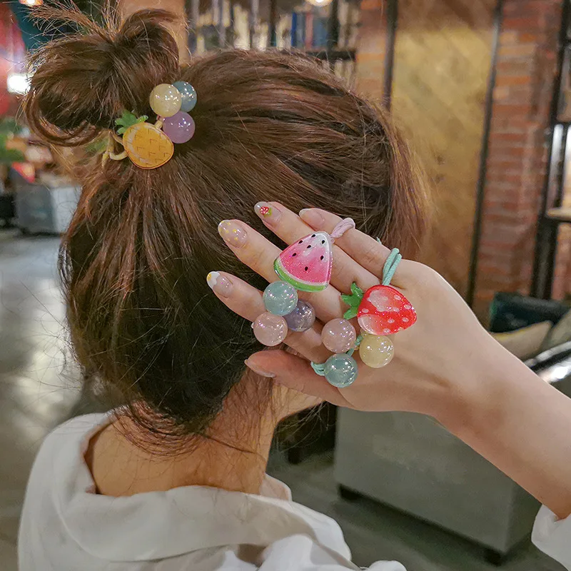 Новинка милая резинка для волос с мультяшным рисунком модные детские резинки