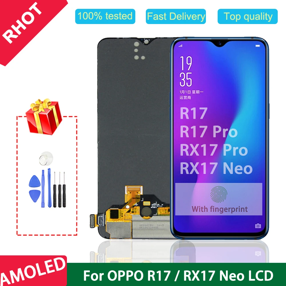 6 4 &quotAMOLED ЖК дисплей Дисплей высококачественный защитный чехол для OPPO R17 Pro RX17 Neo