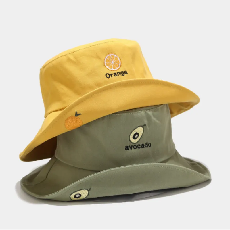 Шляпа ведро с широкими полями для фруктов солнцезащитная Кепка улицы большими