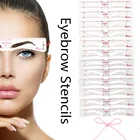 12 шт.набор, трафареты для бровей