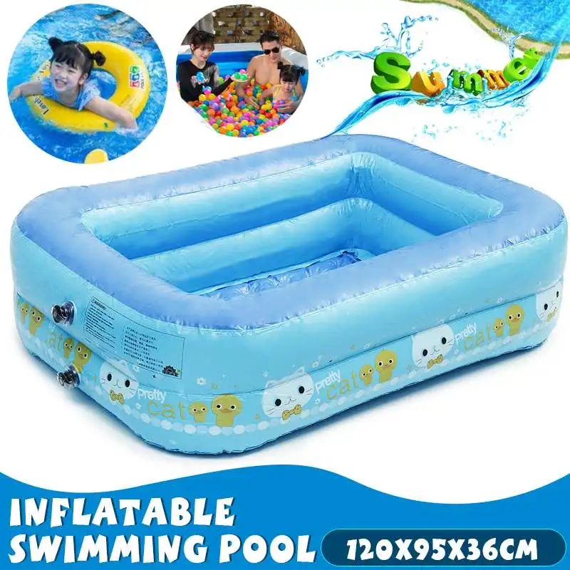 

120x95x36 см, детский надувной бассейн, ванна для купания ребенка, для дома, для улицы, большой бассейн, надувной квадратный бассейн