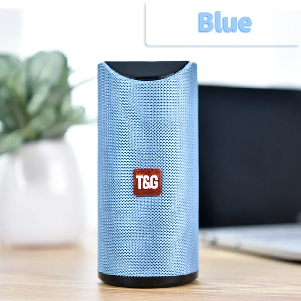 blue upgrade TG113 беспроводной Bluetooth 5,0 наружный динамик сабвуфер Колонка HIFI ПК компьютер телефон динамик s FM радио TF звуковая панель с микрофоном - Цвет: blue upgrade