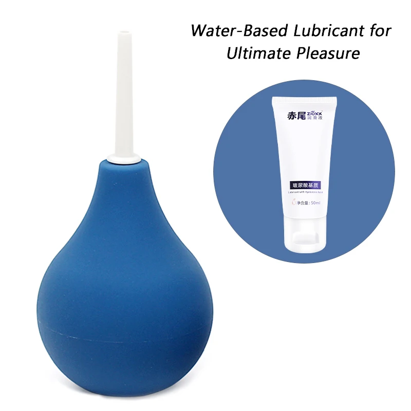 Анальная пробка для взрослых секс игрушки геев силиконовый шприц очистки прямой