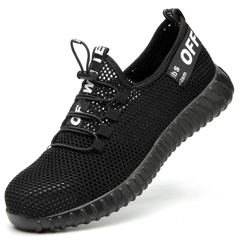 

Safety Shoes For Men 2021 New Breathable Mesh Work Shoes Anti-smashing Safety Boots Male Construction Work Mesh Sneakers