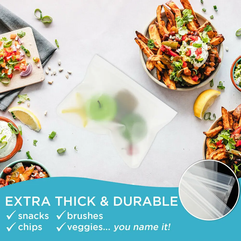 10 шт. утолщенный мешок для еды PEVA многоразовые сумки морозильной камеры Сумки