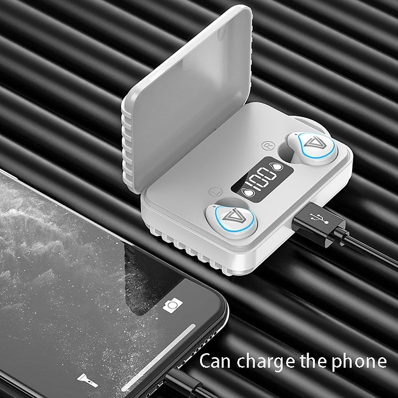 

TWS Sports Wireless Bluetooth Headphone 2000MAh Charging Box Waterproof Earphone Hifi Stereo