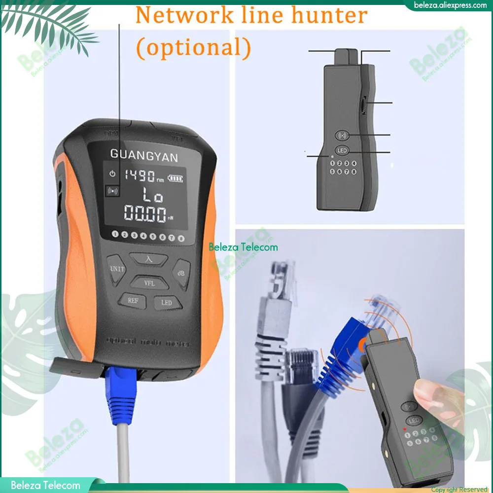 

6-in-1 Optical Power Meter OPM Visual Fault Locator Network Cable Test Optic Fiber Tester New Multifunctional 5km 15km VFL