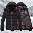 Мужская теплая парка с капюшоном, повседневная непродуваемая куртка, верхняя одежда, размеры до 6XL, зима 2021