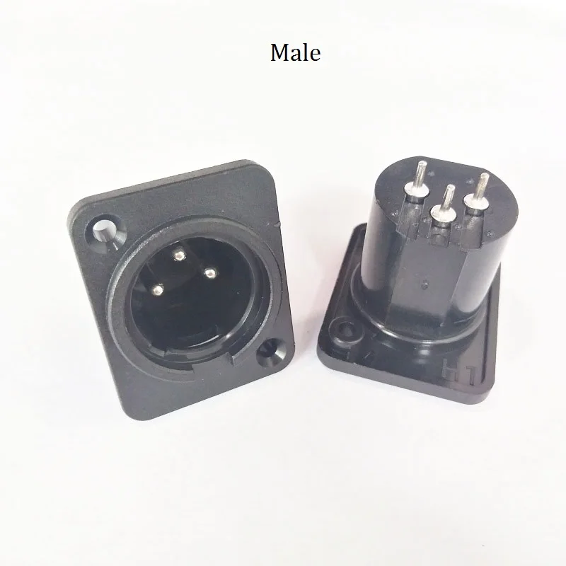 Разъем XLR 3 контактный штекер разъем Fmale пластиковые квадратные медные ножки для