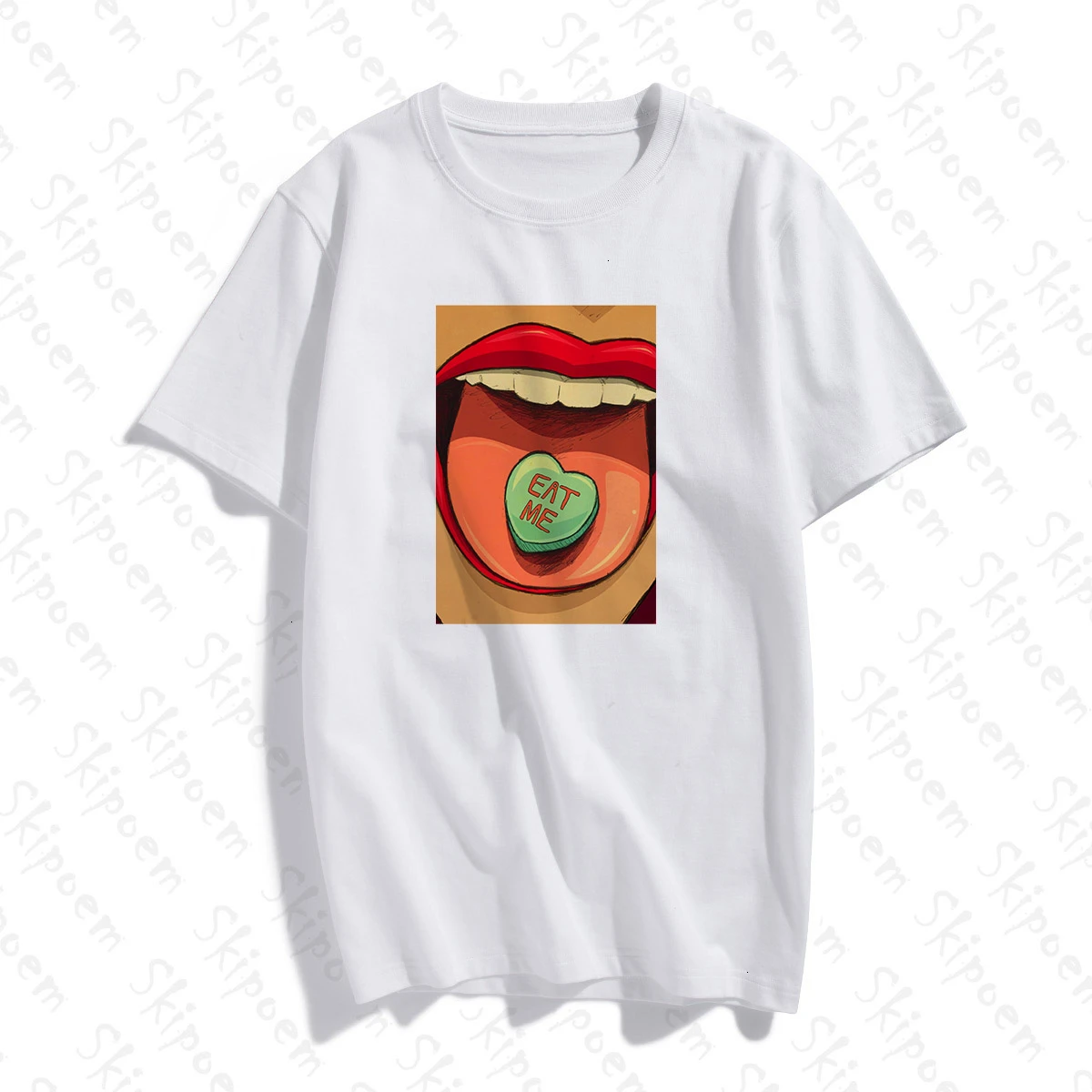 Сексуальная Женская футболка с рисунком губ Kawaii корейский стиль эстетический