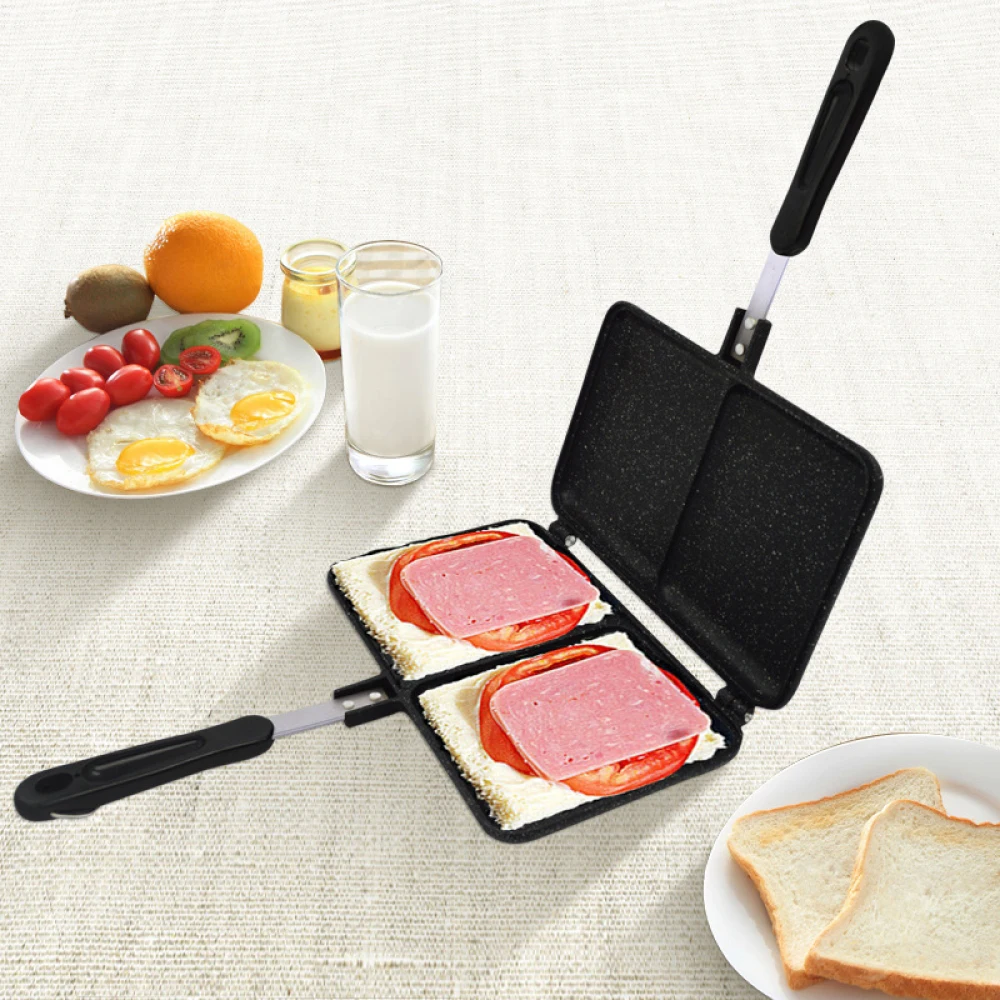 2 слота двухсторонний хлеб тостер для завтрака сэндвич Панини форма выпечки