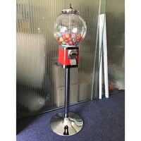coin operated floor standingdesktop tabletop candy vendor big capsule upright chewing gum vending machine penny in the slot