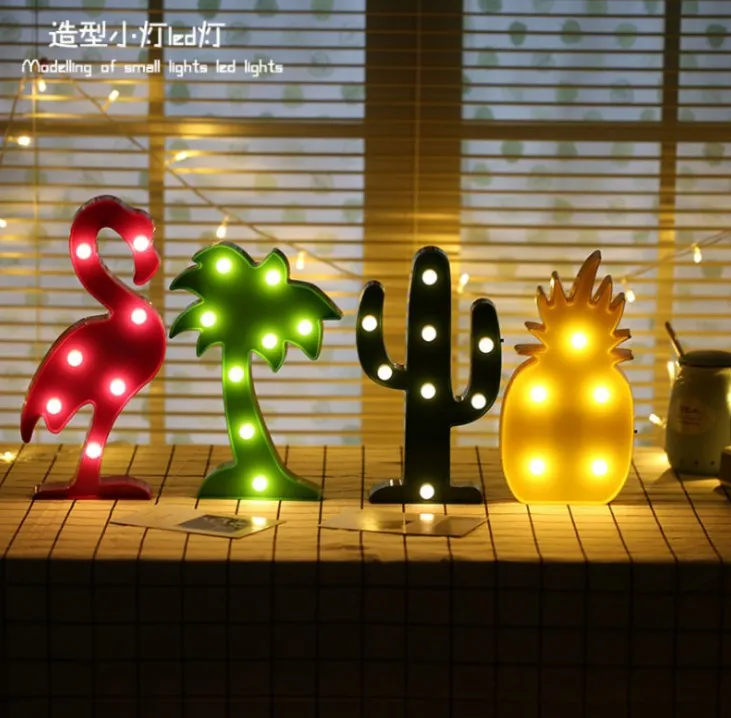 

Led Modeling Light Girl Heart Night Light Baby Room Modeling Lamp Cactus Pineapple Night Light Neon Light