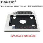 Корпус для жесткого диска TISHRIC, алюминиевый корпус для второго жесткого диска SATA 9,5 мм 12,7 мм, чехол для жесткого диска для ноутбука DVDCD-ROM