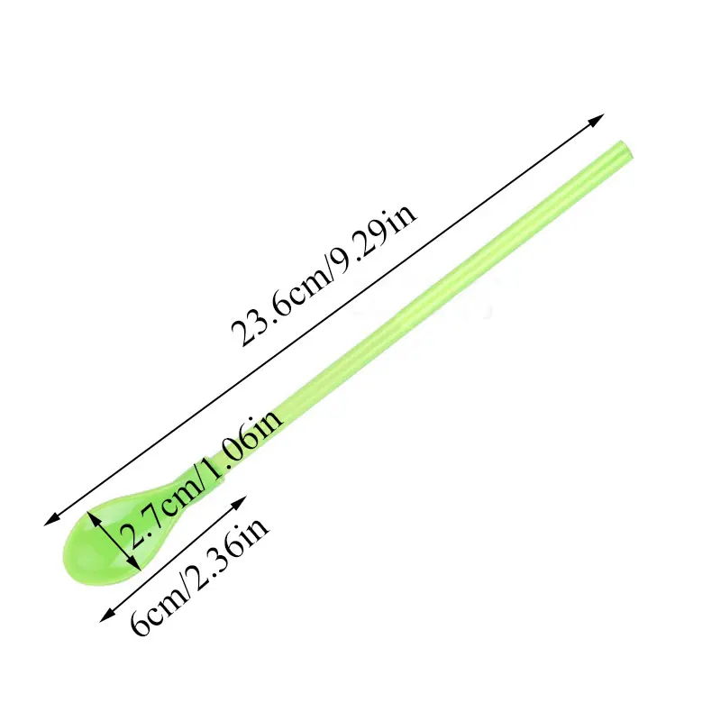 Креативные пластиковые соломинки для питья многоразовая ложка двойного