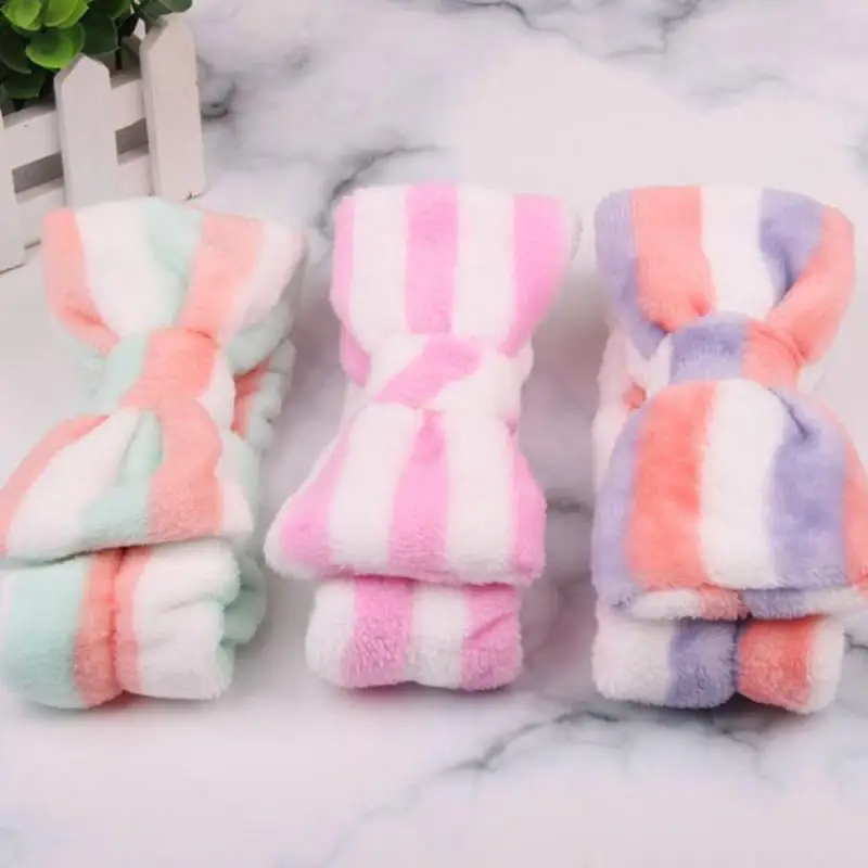 Красивый головной убор из кораллового флиса с кроличьими ушками для женщин и