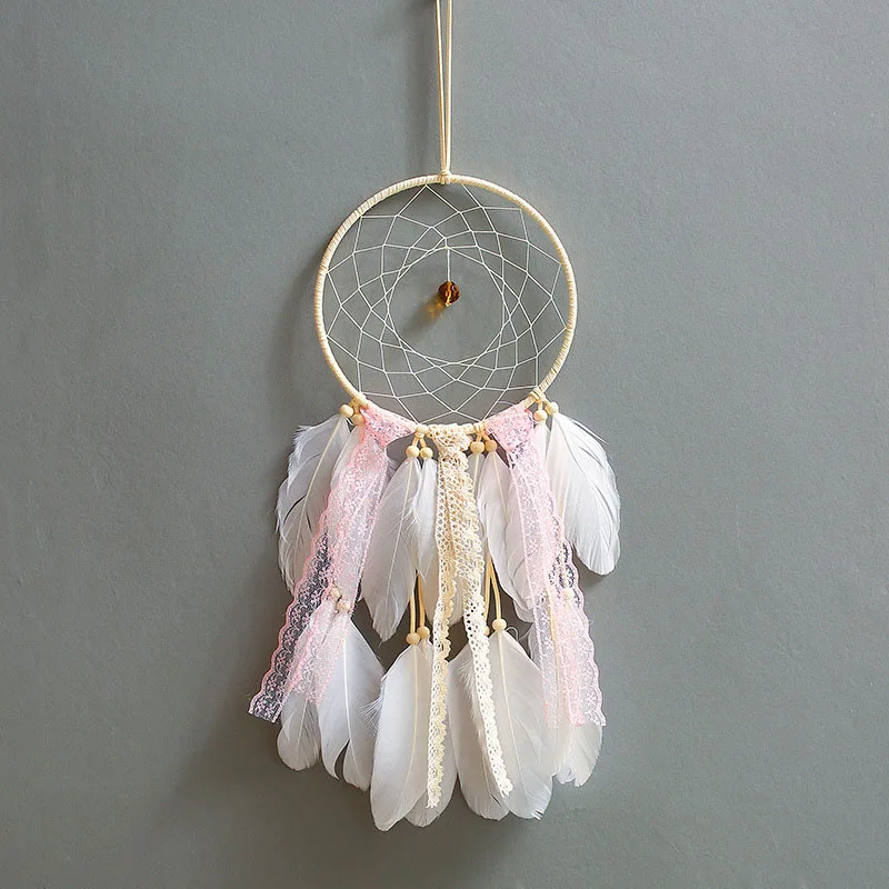 

Nordic Style Dream Catcher Feather Girl Style handicraft Dreamcatcher Innovative Home Bedside Wall Hanging Home Room Decoration