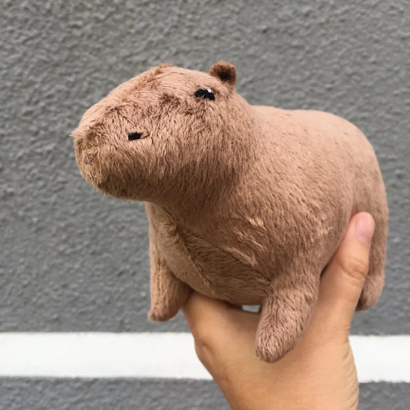 Simulation Capybara Plush Toy Cute Capybara Plushie Fluffy Capybara Stuffed Animal Doll Birthday Gift for Children