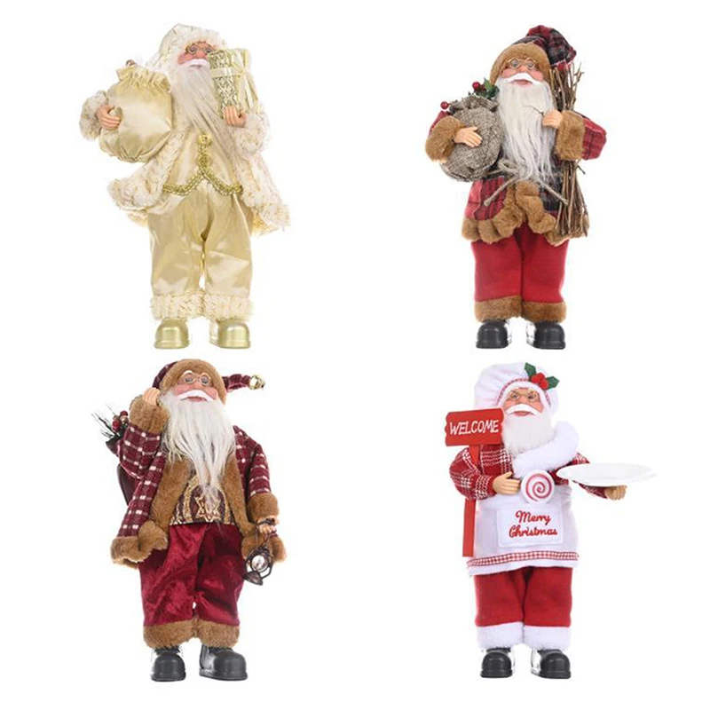 

1 шт. Рождественская стоячая кукла Санта-Клаус, скульптура, статуи, искусственные статуи