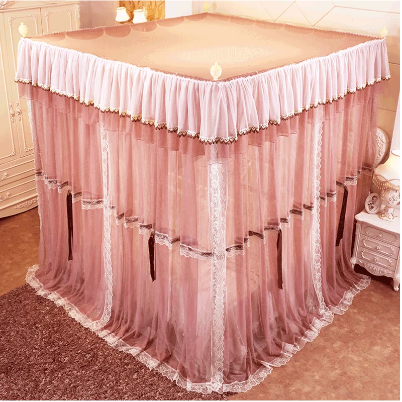 Москитная сетка с двойной пряжкой 1 8 м кровать три двери домашняя Двойная Толстая